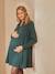 Robe imprimée gaze de coton grossesse et allaitement VERT - same as swatch AH20-3 - vertbaudet enfant 