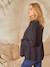 Cotton Gauze Blouse, Maternity & Nursing Special Black - vertbaudet enfant 