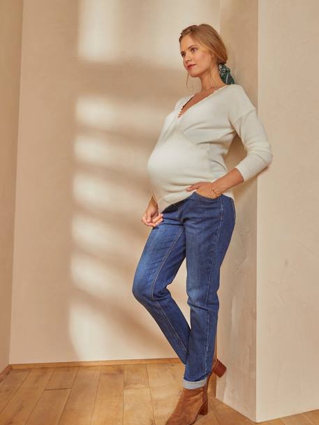 Pull devant/dos grossesse et allaitement Blanc - vertbaudet enfant 