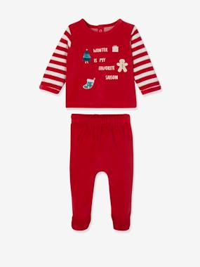 Christmas Velour Pyjamas for Babies  - vertbaudet enfant