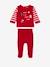 Christmas Velour Pyjamas for Babies Dark Red - vertbaudet enfant 