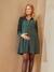 Robe imprimée gaze de coton grossesse et allaitement VERT - same as swatch AH20-3 - vertbaudet enfant 