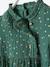 Robe bébé fille en gaze de coton ouverture décalée vert foncé imprimé - vertbaudet enfant 