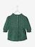 Robe bébé fille en gaze de coton ouverture décalée vert foncé imprimé - vertbaudet enfant 