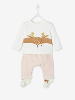 Baby-Christmas Ensemble, Top + Trousers + Socks for Baby Boys