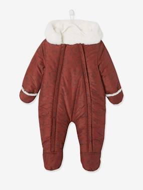 Padded Pramsuit Plush Look For Babies White Baby