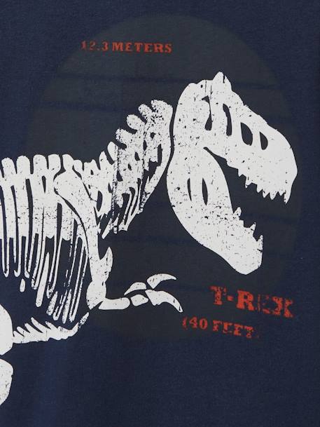 T-shirt garçon dino T-rex squelette dark bleu indigo - vertbaudet enfant 