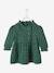 Robe bébé fille en gaze de coton ouverture décalée vert foncé imprimé - vertbaudet enfant 