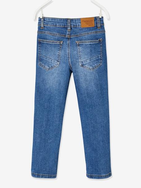 Jean garçon droit morphologique LARGE DENIM BRUT+STONE - vertbaudet enfant 