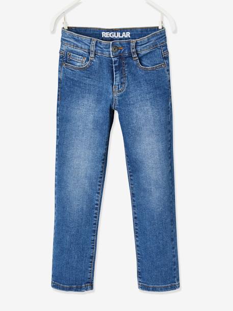 Jean garçon droit morphologique LARGE DENIM BRUT+STONE - vertbaudet enfant 