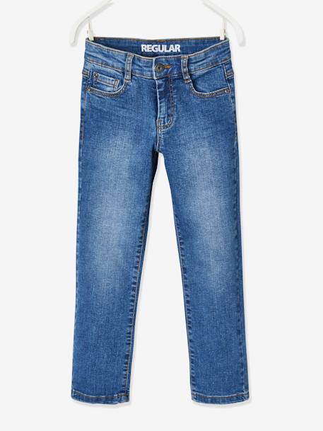 WIDE Hip, MorphologiK Straight Leg Jeans for Boys Dark Blue+Denim Blue - vertbaudet enfant 