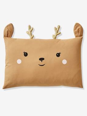 -Deer Pillowcase for Babies, Green Forest