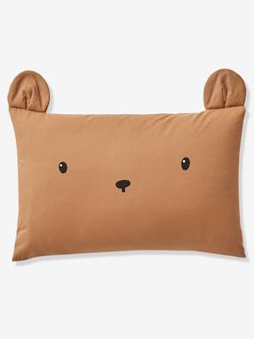 Bedding & Decor-Bear Pillowcase for Babies, Green Forest
