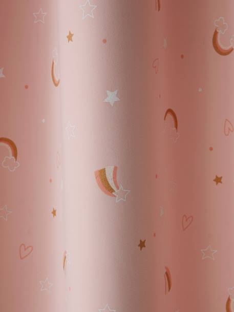 Rideau à œillets occultant phosphorescent Arc-en-ciel rose - vertbaudet enfant 