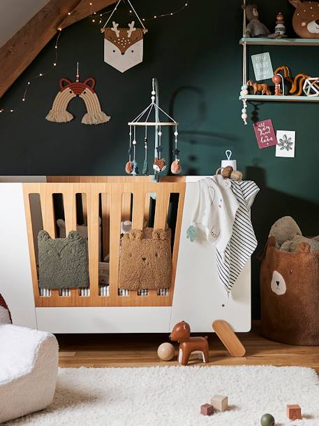 Full Cot Bumper, Green Forest White - vertbaudet enfant 