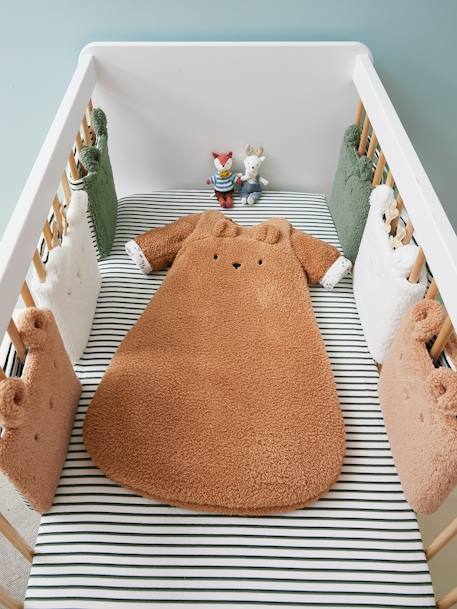 Full Cot Bumper, Green Forest White - vertbaudet enfant 