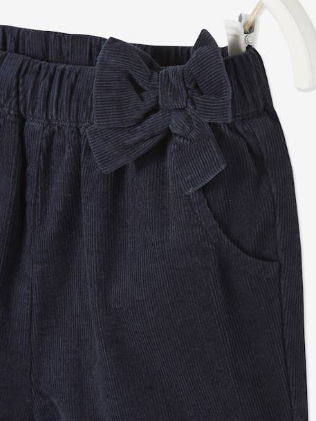 Velour Shorts for Babies Dark Blue - vertbaudet enfant 