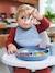 Bib with Spill Pocket in Silicone Dark Blue/Print+Dark Pink - vertbaudet enfant 
