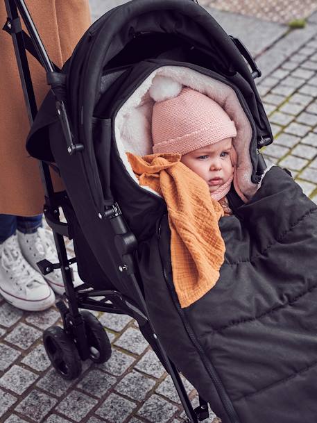 Footmuff for Pushchair in Water-Repellent Fabric Black - vertbaudet enfant 