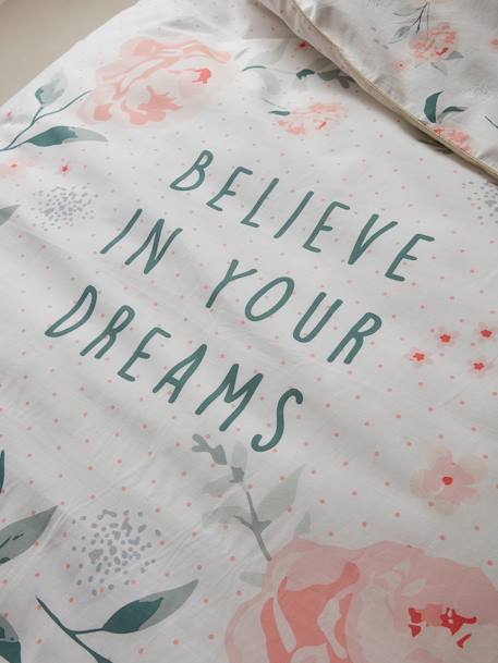 Duvet Cover + Pillowcase Set for Children, Eau de Rose White - vertbaudet enfant 