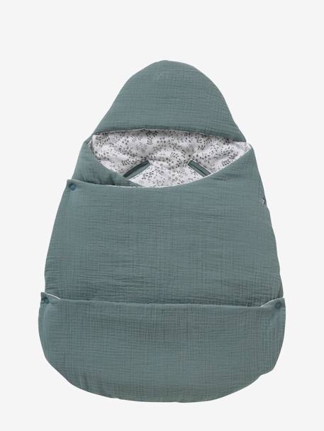 Transformable Baby Nest in Cotton Gauze cappuccino+ecru+printed beige+Sage+terracotta - vertbaudet enfant 