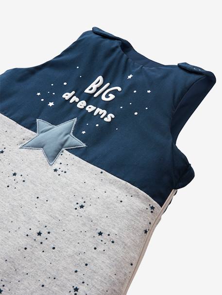 Sleeveless Baby Sleep Bag, Big Dreams Dark Blue - vertbaudet enfant 