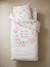 Parure housse de couette enfant et taie d'oreiller EAU DE ROSE écru / rose - vertbaudet enfant 