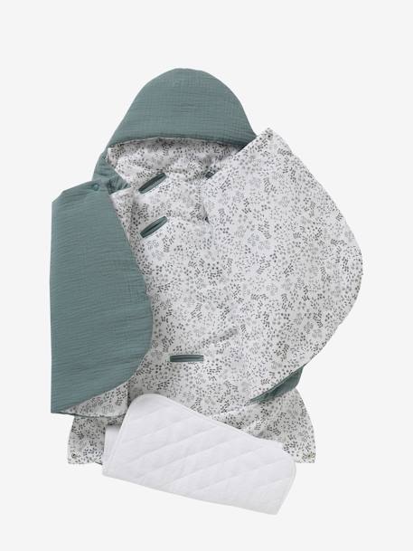 Transformable Baby Nest in Cotton Gauze cappuccino+ecru+printed beige+Sage+terracotta - vertbaudet enfant 