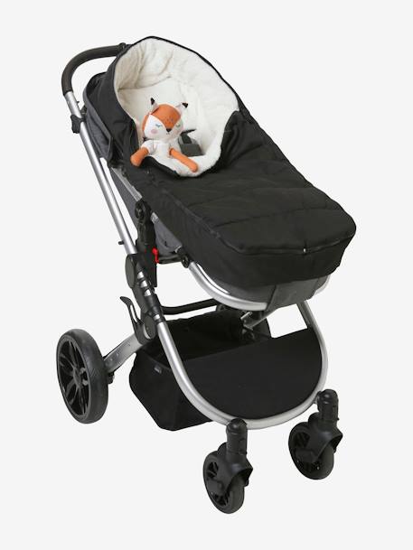 Chancelière poussette en toile déperlante noir - vertbaudet enfant 