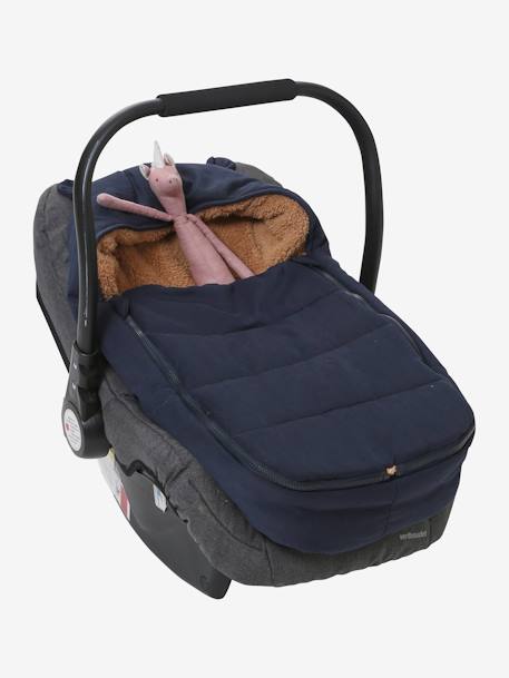 Chancelière coque et nacelle en toile déperlante Encre+noir - vertbaudet enfant 