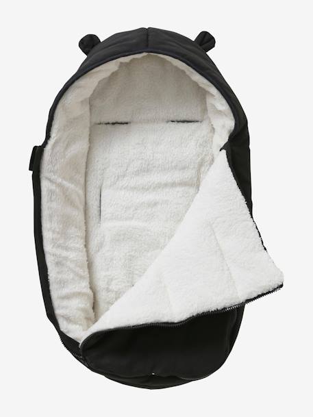 Chancelière coque et nacelle en toile déperlante Encre+noir - vertbaudet enfant 