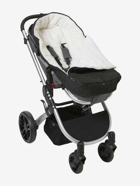 Footmuff for Pushchair in Water-Repellent Fabric Black - vertbaudet enfant 