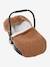 Knitted Footmuff with Polar Fleece Lining, for Car Seat Camel - vertbaudet enfant 