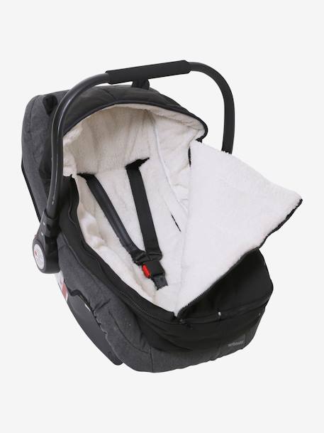 Chancelière coque et nacelle en toile déperlante Encre+noir - vertbaudet enfant 