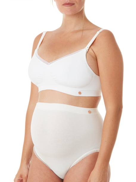 High Waisted Briefs for Maternity, Seamless, Organic by CACHE COEUR PINK LIGHT SOLID+WHITE LIGHT SOLID - vertbaudet enfant 