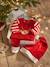 Coffret cadeau noël pyjama en velours et bonnet bébé rouge brique - vertbaudet enfant 