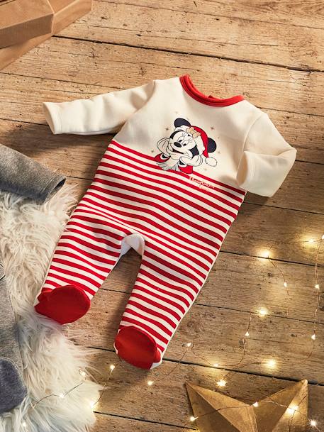 Pyjama noël bébé fille Disney® Minnie Blanc / rouge - vertbaudet enfant 