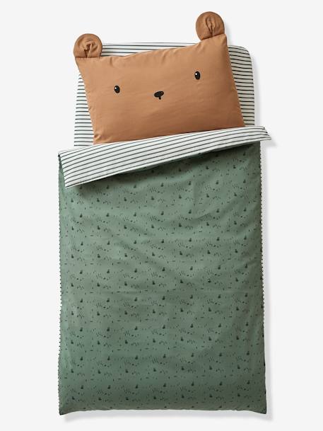 Housse de couette bébé GREEN FOREST vert - vertbaudet enfant 