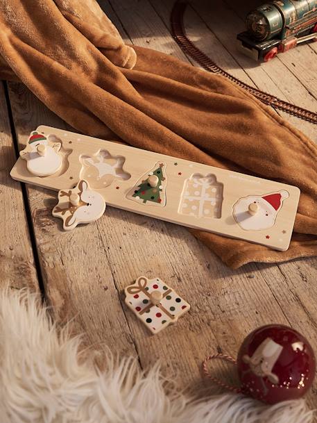 Puzzle boutons Noël en bois FSC® multicolore - vertbaudet enfant 