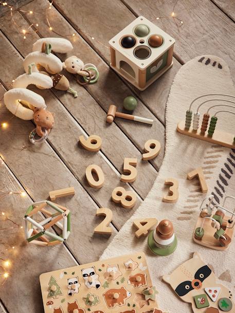 Coffret 3 jeux d'éveil GREEN FOREST en bois FSC® Multicolore - vertbaudet enfant 