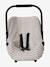 Elasticated Cover for Group 0+ Car Seat BEIGE LIGHT STRIPED+PINK MEDIUM SOLID - vertbaudet enfant 