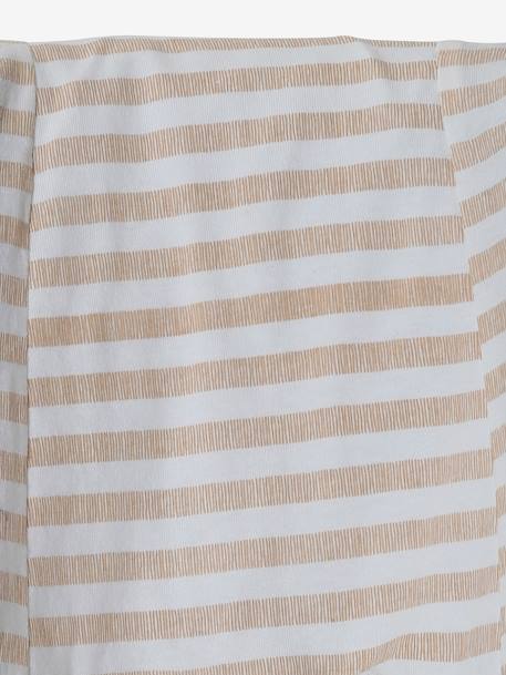 Housse élastiquée pour siège coque 0+ rayé beige+rose thé - vertbaudet enfant 
