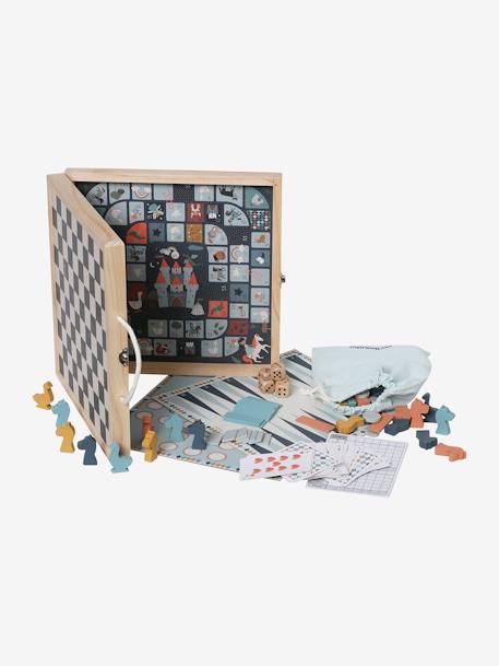 Boîte de 50 jeux classiques en bois FSC® multicolore - vertbaudet enfant 