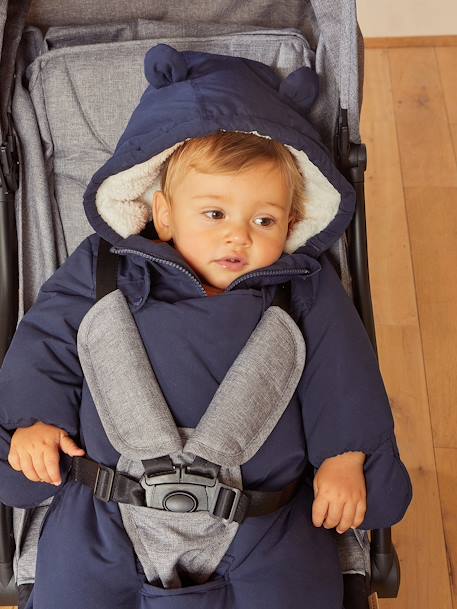 Vertbaudet 2-in-1 Pramsuit Jacket for Babies Dark Blue