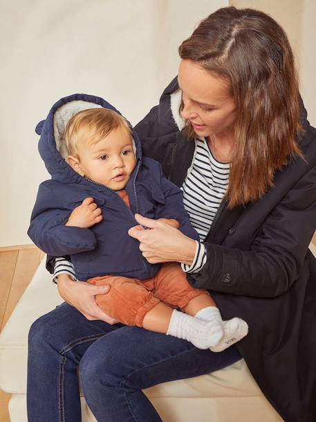 2-in-1 Pramsuit Jacket for Babies Dark Blue - vertbaudet enfant 