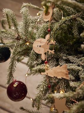 Linge de lit & Déco-Guirlande de Noël en bois