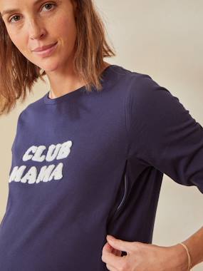 T-shirt à message grossesse et allaitement en coton bio  - vertbaudet enfant