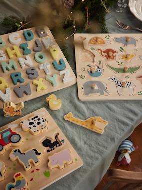 Jouet-Jeux éducatifs-Puzzle lettres à encastrer en bois FSC®