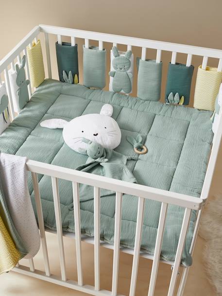 Breathable Cot Bumper, MENTHE A L'EAU Green - vertbaudet enfant 