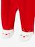 Christmas Gift Set for Babies: Velour Sleepsuit + Beanie Dark Red - vertbaudet enfant 